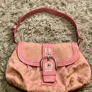 Vintage Pink and tan Coach bag